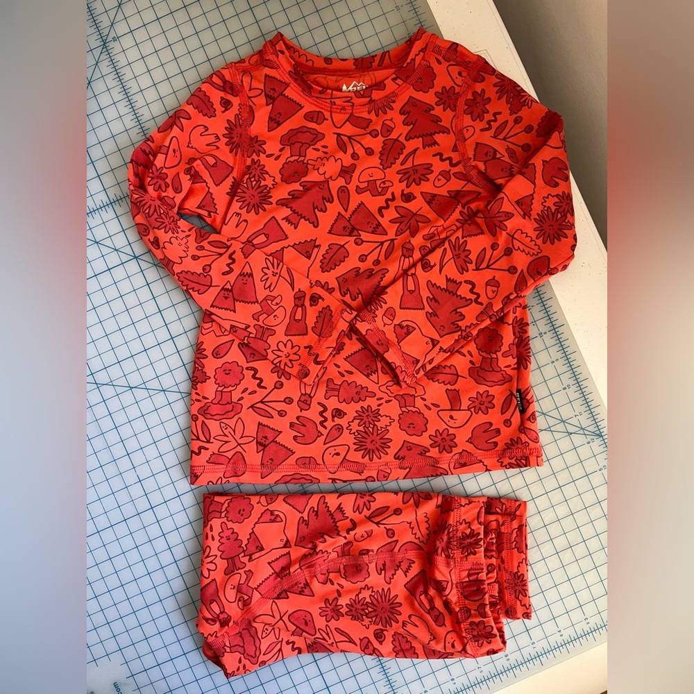 REI Printed Kids Base Layer/Long Underwear 3T GUC